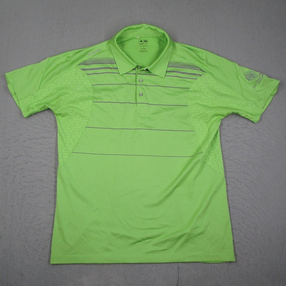 Adidas Golf Mens ClimaCool Formotion Polo Shirt Lime Green Trump National L